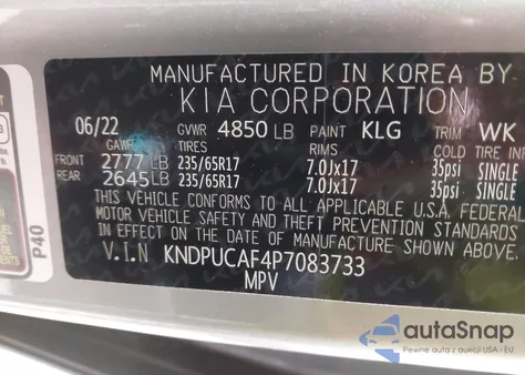 2023 Kia Sportage Lx z USA, uszkodzony, nr VIN KNDPUCAF4P7083733